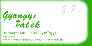 gyongyi palek business card